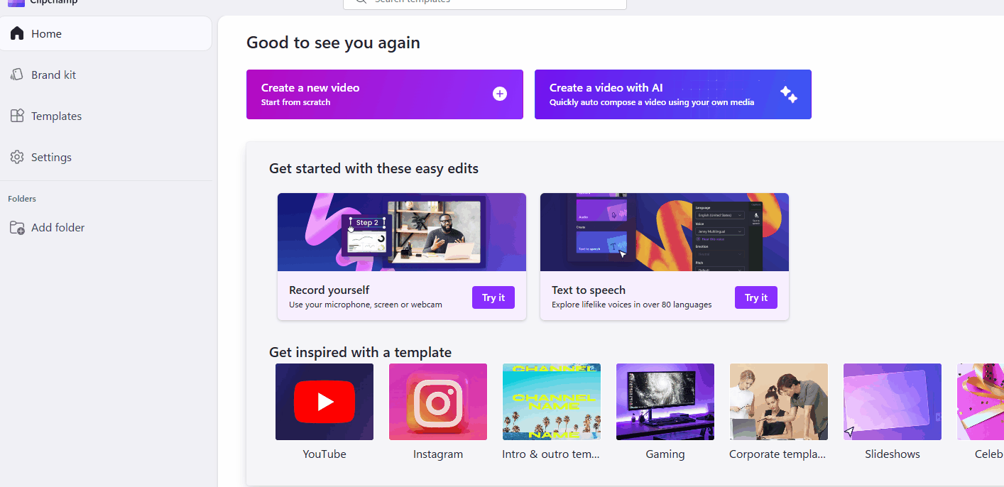 Importing Media to Clipchamp