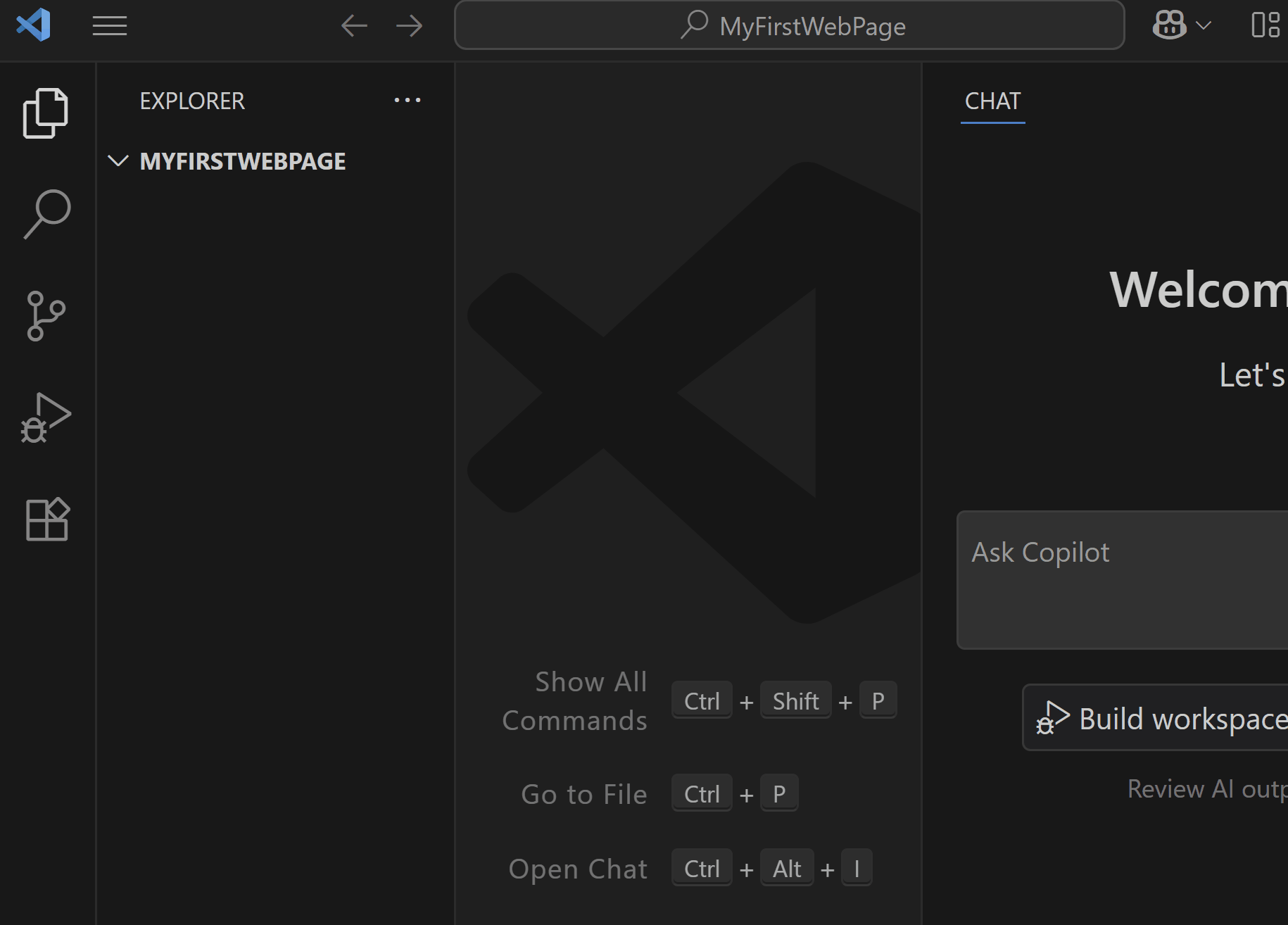 Creating the index.html file in your folder.