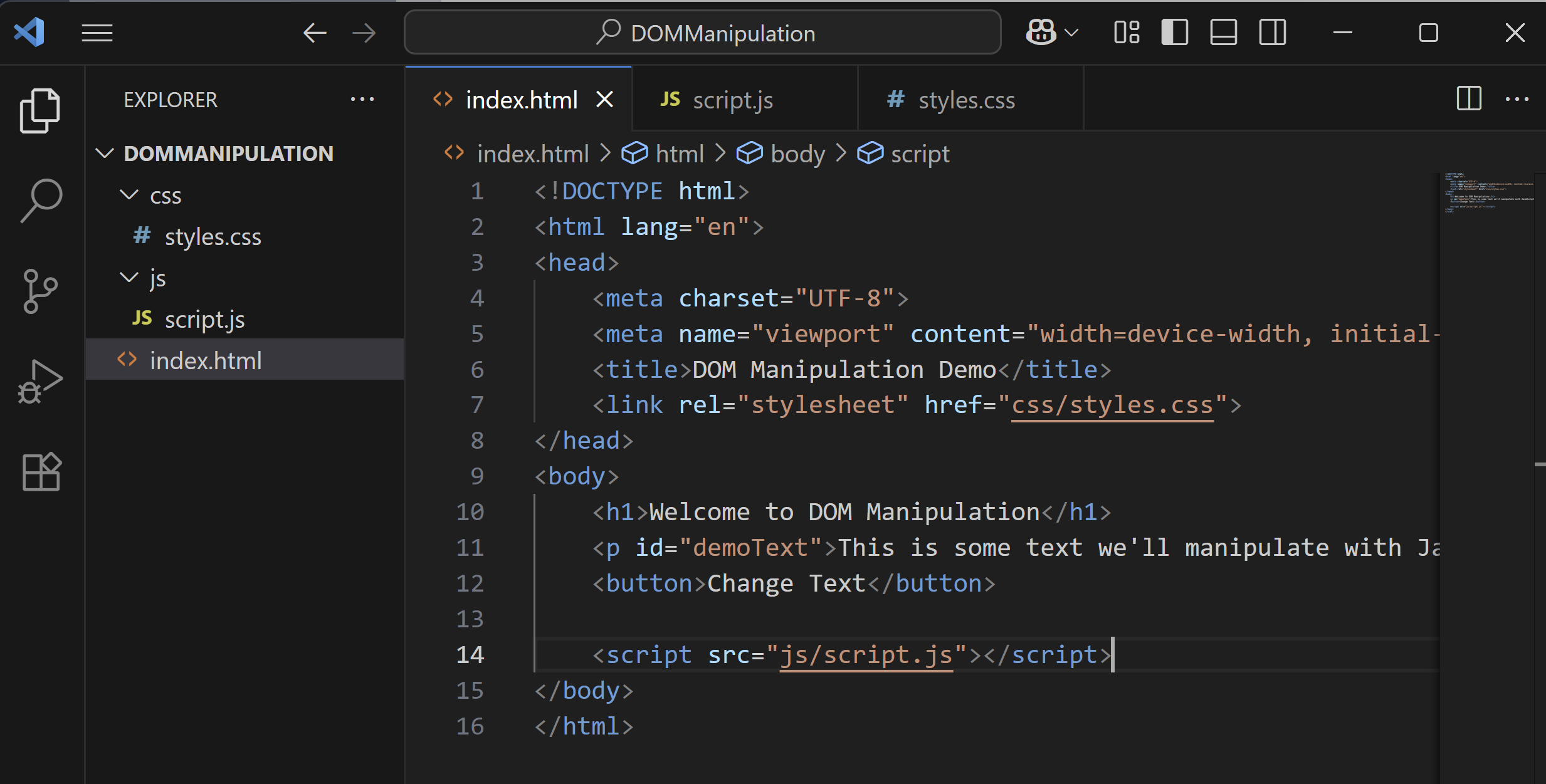 Add the script tag into your HTML code