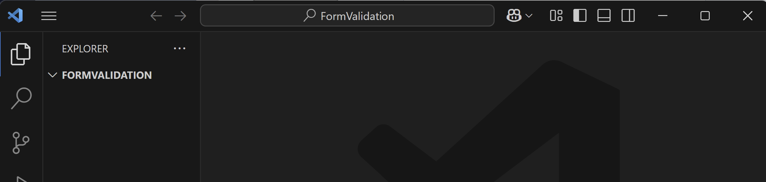 New workspace folder for the project