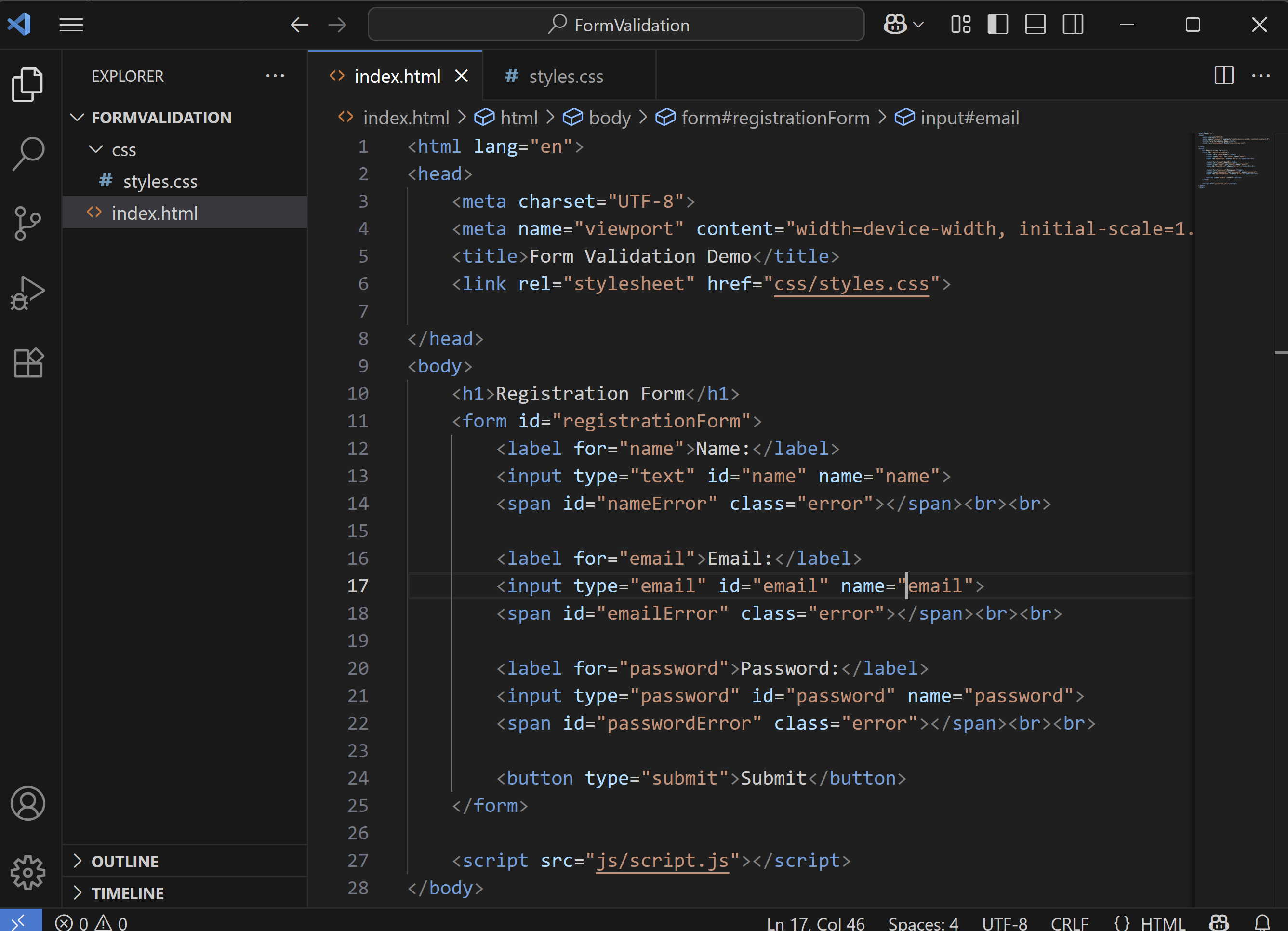 Dynamic Form Validation with JavaScript | Senior Cycle Lesson ...